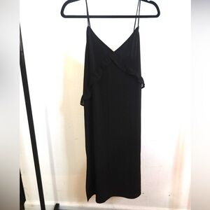 ZARA Black Dress with Ruffle Detail